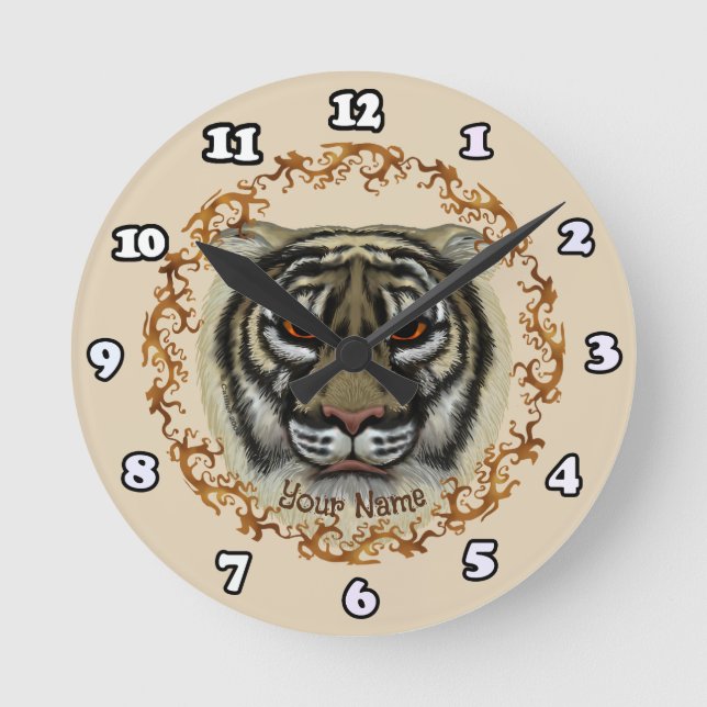 Wilder Tiger   Uhr (Vorderseite)