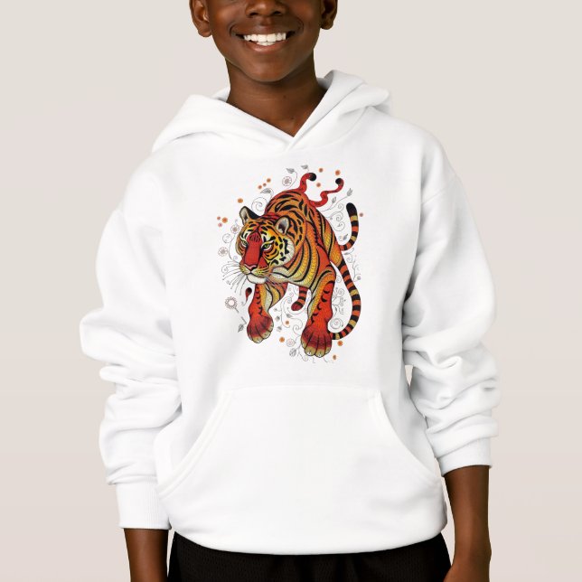 Wilder Tigergeist Hoodie (Vorderseite)
