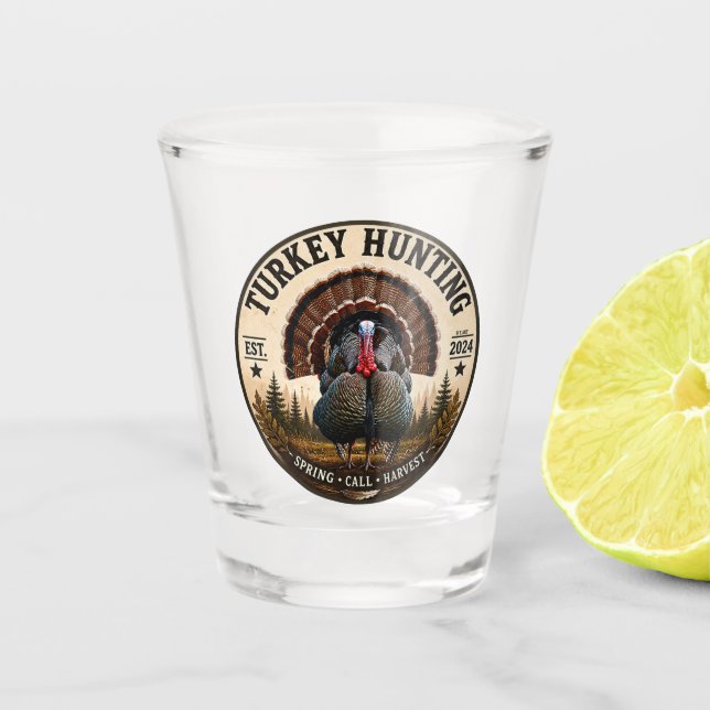 Wilder Truthahn   Schnapsglas (Vorderseite)