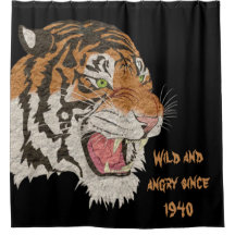 Wilder und wütender Tiger seit 1940 Black Brown