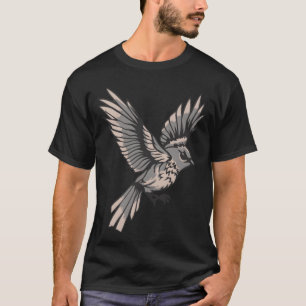 Wilder Vogel fliegt Retro T-Shirt