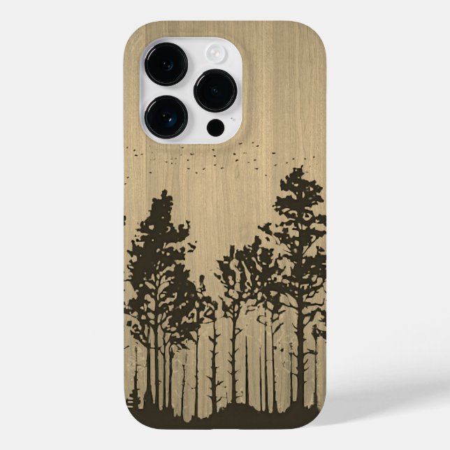 Wilder Wald - Schnittholz - Holz Case-Mate iPhone 14 Pro Hülle (Rückseite)