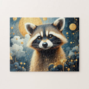 Wilder Waschbär bemalt
