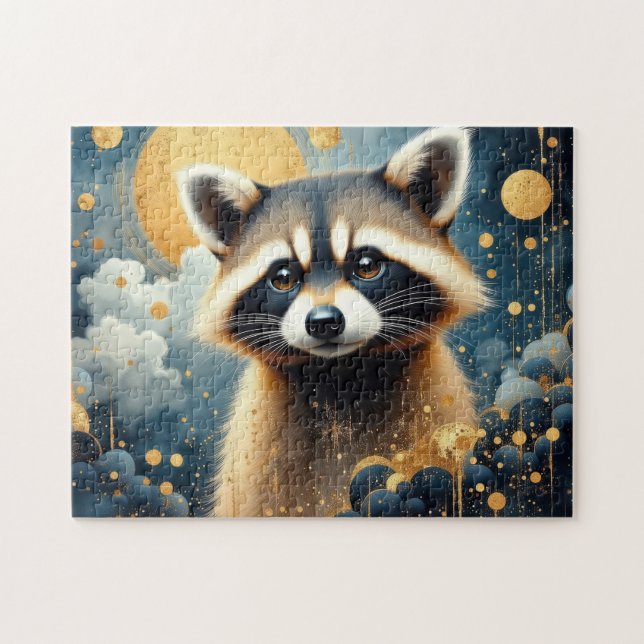 Wilder Waschbär bemalt (Horizontal)