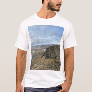 Wilder Wasserfall Island Natur T-Shirt