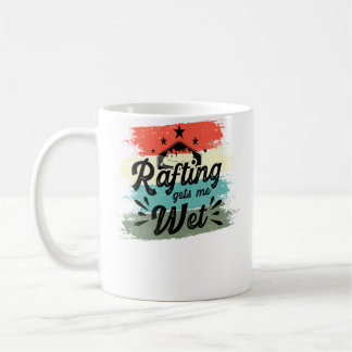 Wilder Wasserfan lustiges Flößen macht mich nass Kaffeetasse