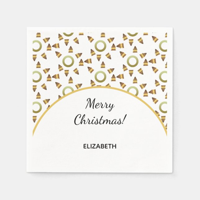 Wilder Weihnachtsmuster Serviette (Vorderseite)