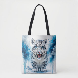 Wilder Weißer Leopard Tasche