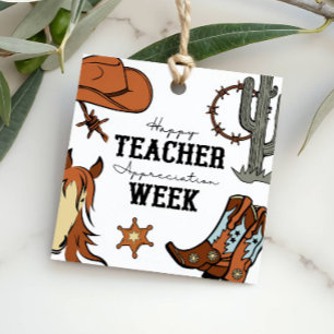 Wilder Westen Lehrer Dank Rodeo Western-Geschenk Geschenkanhänger