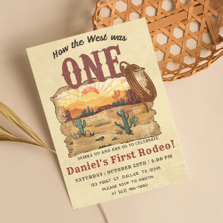 Wilder Westen wie der Westen ein Geburtstag Einladung