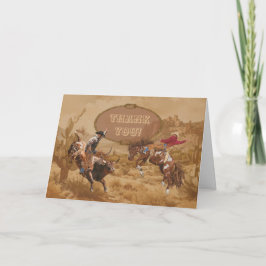 Wilder Western Round Up Vielen Dank Dankeskarte