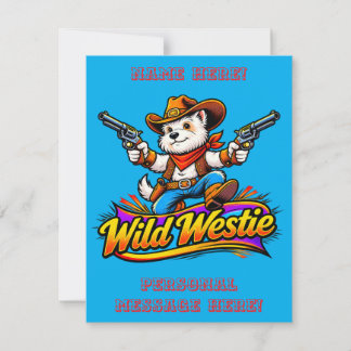 Wilder Westie-Cowboy-Hund Einladung