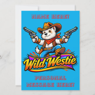Wilder Westie-Cowboy-Hund Einladung