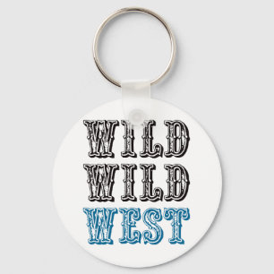 Wilder wilder Westen! - Blau Schlüsselanhänger