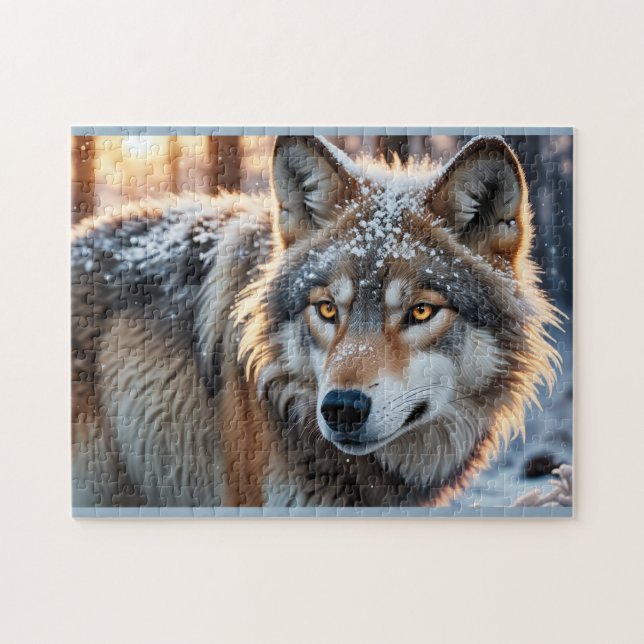 Wilder Wolf im Winter (Horizontal)