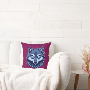 Wilder Wolf – Symbol der Stärke und Freiheit Kissen