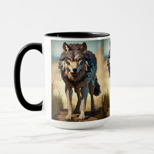 wilder Wolf Tasse