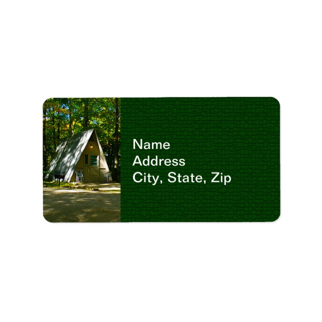 Wilderness-A-Frame-Camping am Campground Adressaufkleber (Vorne)