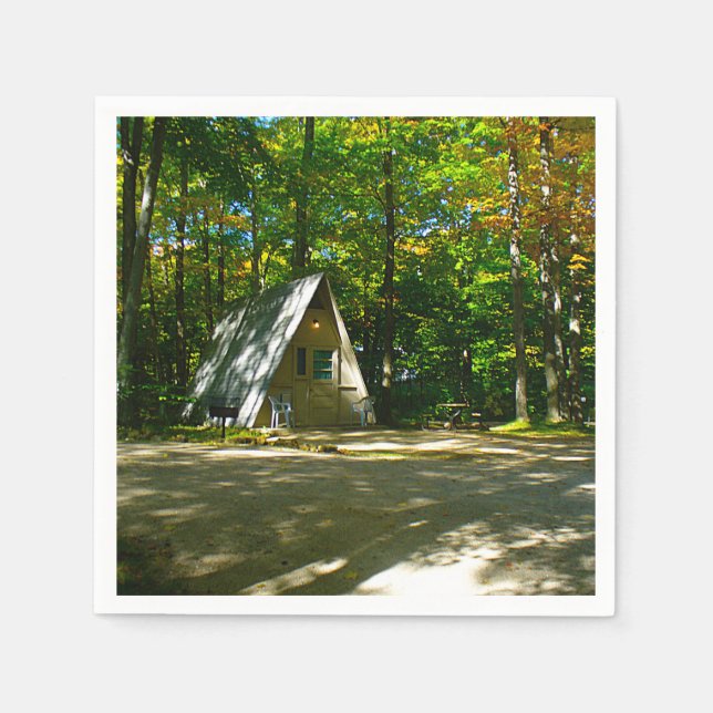 Wilderness-A-Frame-Camping am Campground Serviette (Vorderseite)