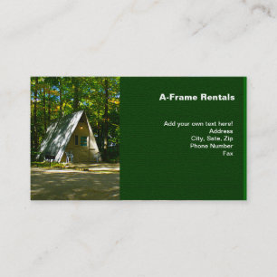 Wilderness-A-Frame-Camping am Campground Visitenkarte