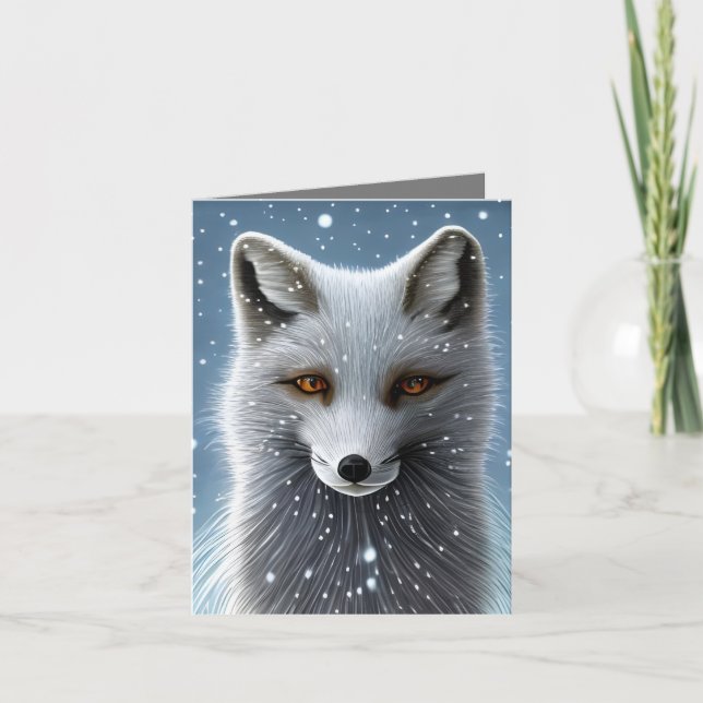 Wilderness Artic Fox Dankeskarte (Vorderseite)