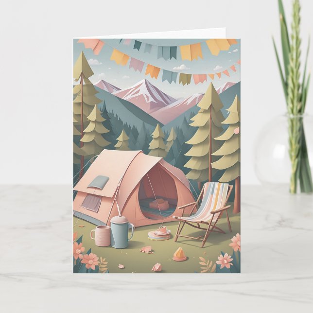 Wilderness Birthday Adventure Karte (Vorderseite)