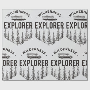 Wilderness Explorer Kombi Kanu Bäume Geschenkpapier