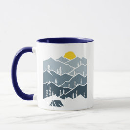 Wilderness Mountain Forest Zeltcamper Tasse