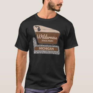 Wilderness Staat Park Michigan MI Welcome Sign Vac T-Shirt