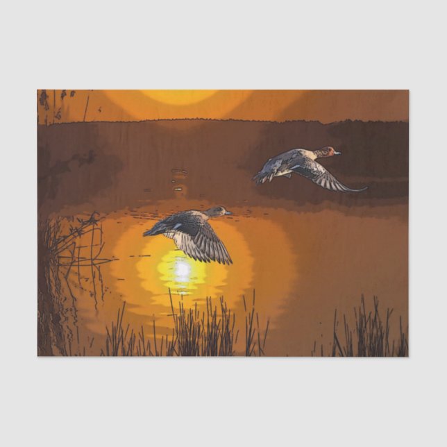 Wilderness Sunset Duck Seidenpapier (Vorderseite)