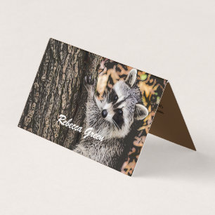 Wilderness Wild Raccoon Visitenkarten