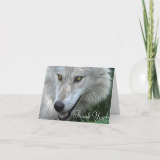 WILDERNESS WOLF Gedicht auf einer Dankeschön-Karte Dankeskarte
