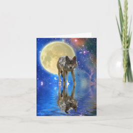 WILDERNESS WOLF Poem sur une carte de voeux