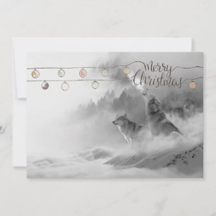 Wilderness Wölfe im Schnee Weihnachten