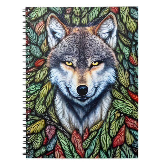 Wilderness Woodland Predator Wolf Notizblock (Vorderseite)
