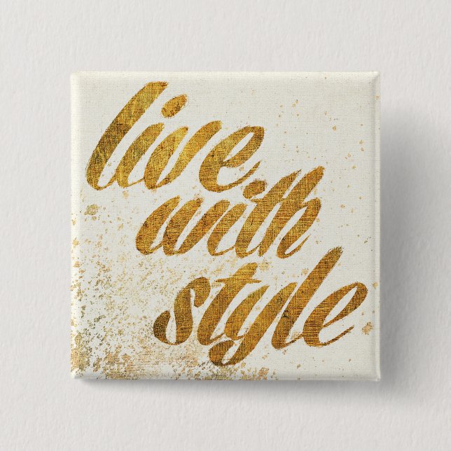 Wildes Apple | leben mit Art - Girly Zitat Button (Vorderseite)