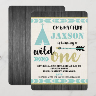 Wildes aquamarines Schwarzes der 1. ersten Einladung