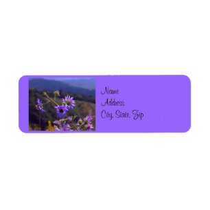 Wildes Aster-Adressen-Etikett