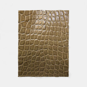 wildes beige braunes Alligatorkrokodilleder Fleecedecke
