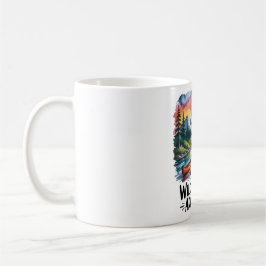 Wildes Camping Adventures Wasserfarben Design Kaffeetasse