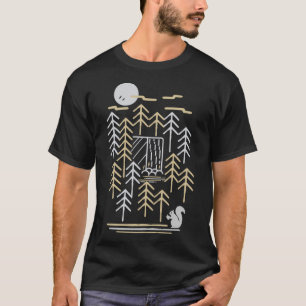 Wildes Eichhörnchen-Tierdruck-Tier Geometrische Na T-Shirt