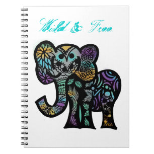 Wildes Elefant-Notizbuch Notizblock