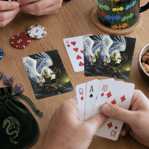 Wildes Fantasy-Krieger-Engel-Schwert Spielkarten