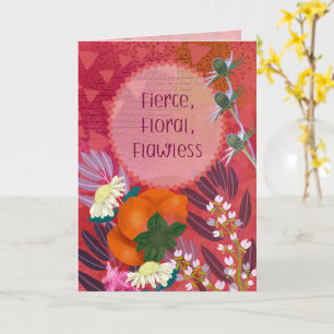 Wildes Florales, Makelloses Moody Florales Grußkar Karte