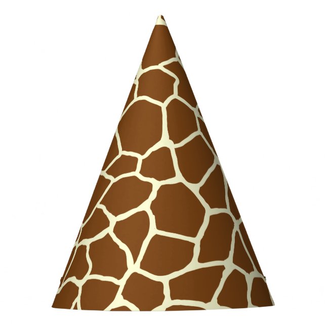 Wildes Giraffen-Muster-Tierdruck Partyhütchen (Vorderseite)