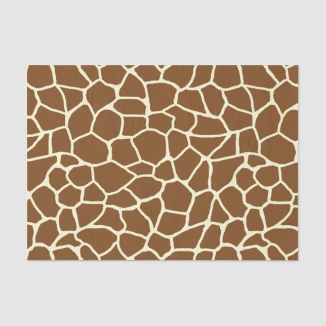 Wildes Giraffen-Muster-Tierdruck Seidenpapier (Vorderseite)
