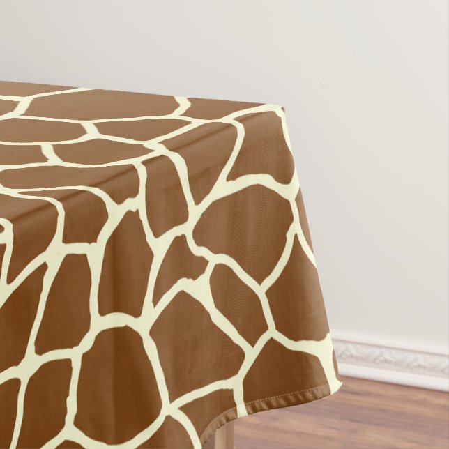 Wildes Giraffen-Muster-Tierdruck Tischdecke (Beispiel)