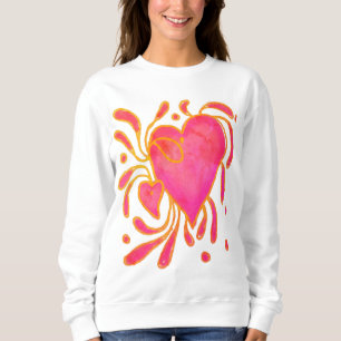 Wildes Herz Abstrakte Wearable Art Sweatshirt