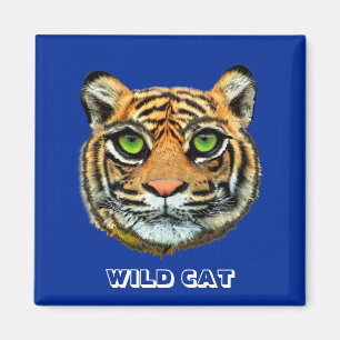 Wildes Junges Tiger Gesicht Magnet