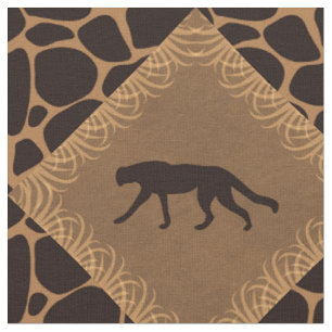 Wildes Katzen-u. Tier-Druck-Diamant-Muster Stoff